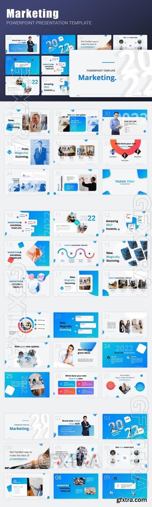 Marketing PowerPoint Presentation Template THM69DW