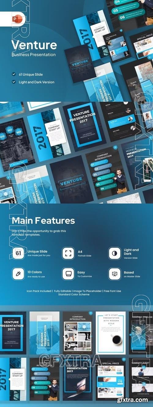 Venture Professional Portrait PowerPoint Template DSRFDNZ