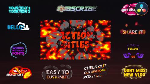 Videohive - Action Titles | DaVinci Resolve - 38791800 - 38791800