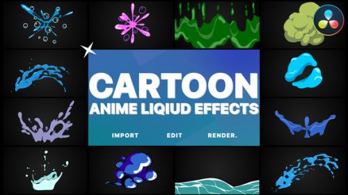 Videohive - Cartoon Anime Liquid Effects | DaVinci Resolve - 38818429 - 38818429