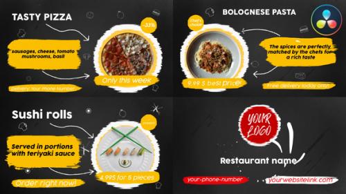 Videohive - Food Menu Slideshow | DaVinci Resolve - 38824533 - 38824533