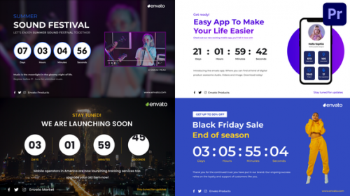 Videohive - Full Screen Countdown Timers - 38830836 - 38830836