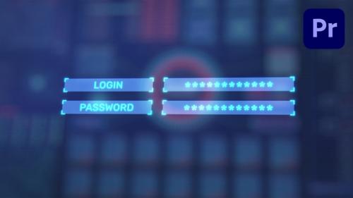 Videohive - HUD Hi-Tech Login Logo Intro - Premiere Pro - 38877359 - 38877359