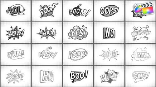 Videohive - Comic Titles Black And White for FCPX - 38923520 - 38923520