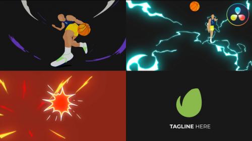 Videohive - Basketball Logo for DaVinci Resolve - 38928194 - 38928194