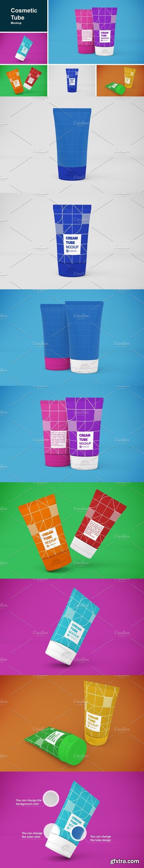 CreativeMarket - Cosmetic Tube Mockup 7407735