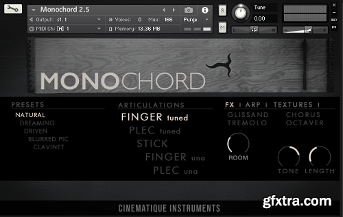 Cinematique Instruments Monochord v2.5 KONTAKT