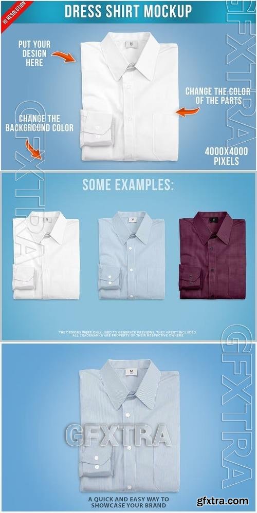 Dress Shirt Mockup Template BDMZG9V