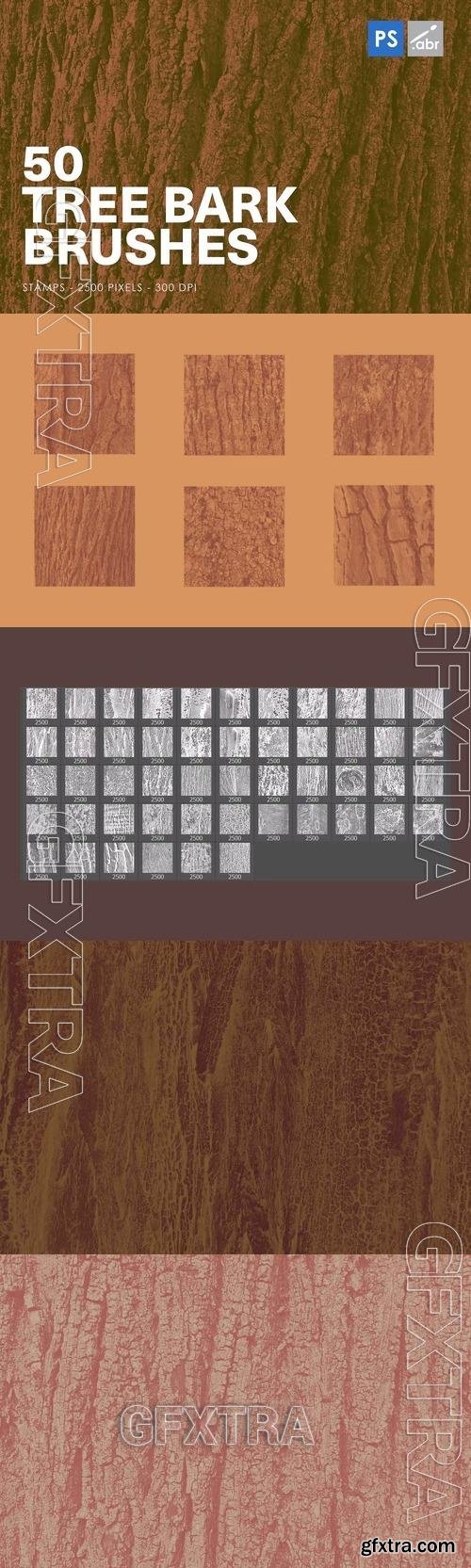 50 Tree Bark Photoshop Stamp Brushes FS7YPNM