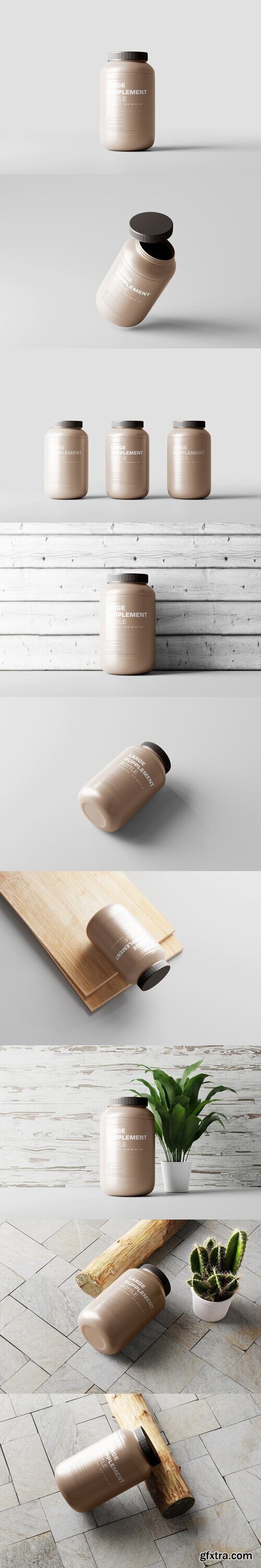 CreativeMarket - Supplement Jar Mockup 7457483