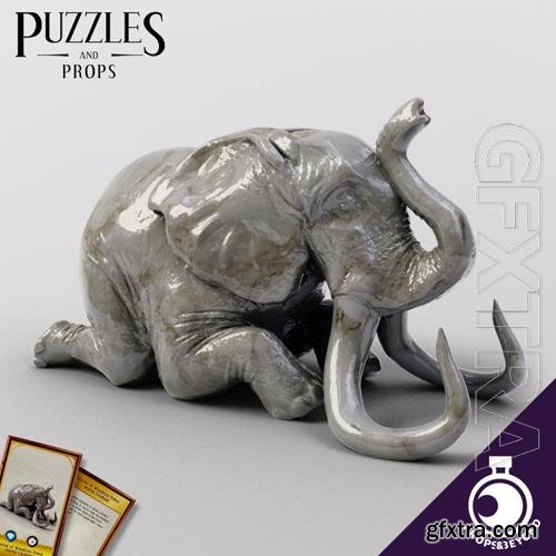 Figurine of Wondrous Power - Marble Elephant 3D Print