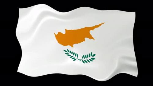 Videohive - Cyprus Waving Flag Animated Black Background - 38961932 - 38961932