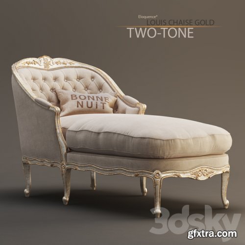 Eloquence® Louis Chaise in Gold / Taupe Two-Tone