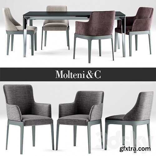 Molteni Chelsea Table and Chair