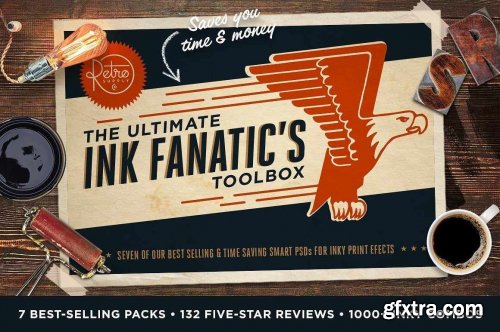 RetroSupply - The Ink Fanatic's Toolbox | Photoshop Bundle