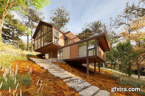 Sketchup Mountain House Exterior by Manh Tien