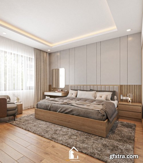 Sketchup Bedroom Interior 02 by Kts Nghia Than