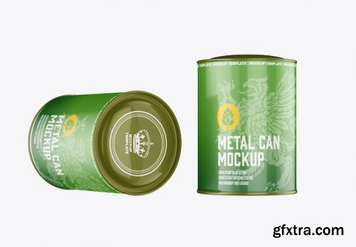 Metallic can mockup