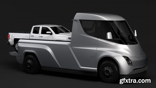 Turbosquid - Tesla Pickup 2020 3D Model