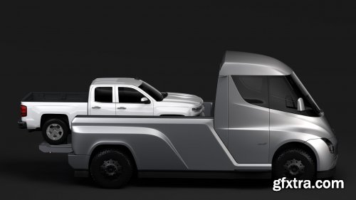 Turbosquid - Tesla Pickup 2020 3D Model