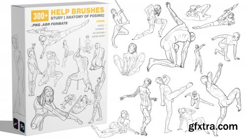 300 Help Brushes Vol.2 Study [ Anatomy of Posing]