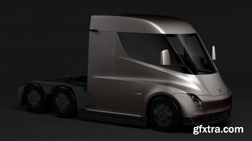 Cgtrader - Tesla Semi 3axis LR 2018 3D model