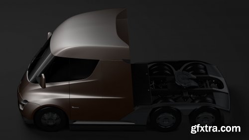 Cgtrader - Tesla Semi 3axis LR 2018 3D model