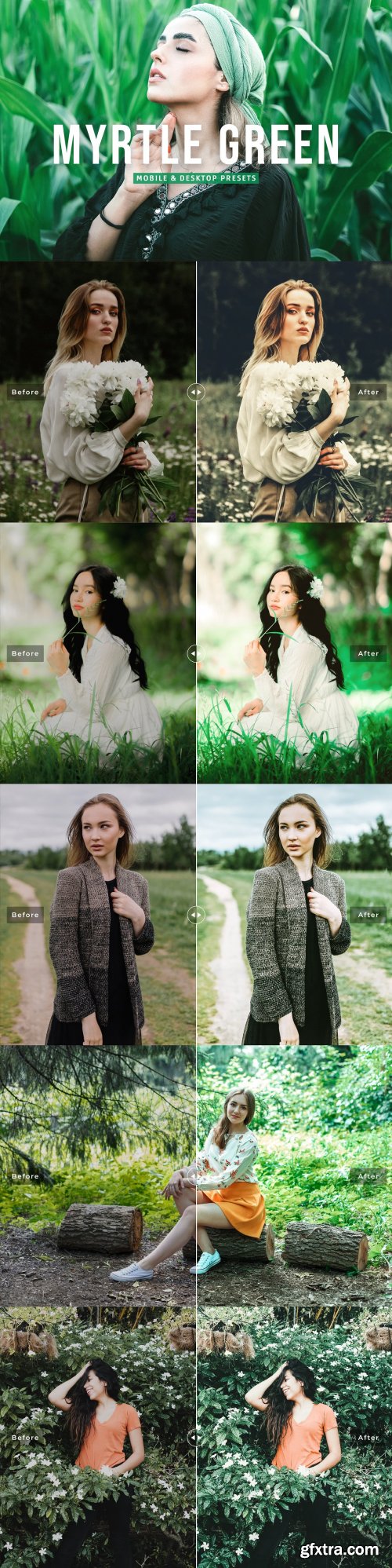 CreativeMarket - Myrtle Green Pro Lightroom Presets 7382453