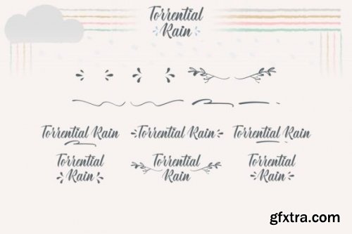  Torrential Rain Font