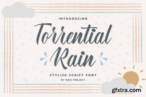  Torrential Rain Font