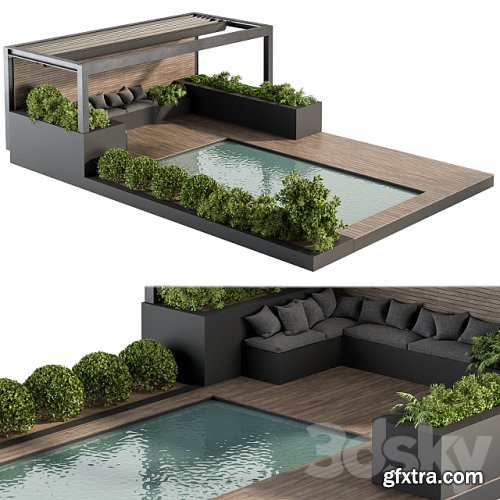  Backyard and Landscape Furniture with Pool 03