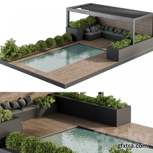  Backyard and Landscape Furniture with Pool 03