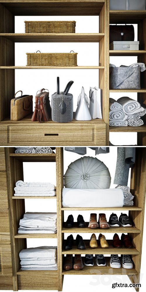  Open wardrobe with filling