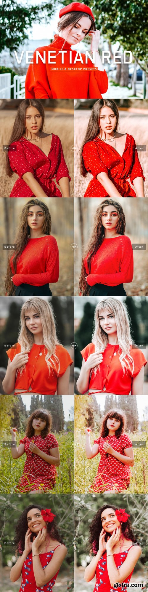 CreativeMarket - Venetian Red Pro Lightroom Presets 7387233