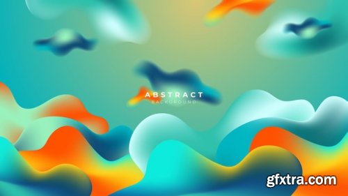 3d liquid colorful futuristic gradient background 