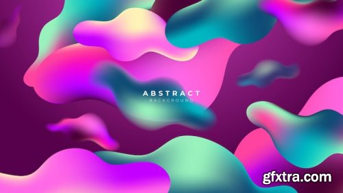 3d liquid colorful futuristic gradient background 