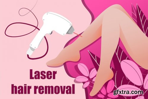 Laser hair removal advertisement banner skin care