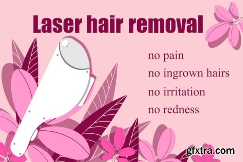 Laser hair removal advertisement banner skin care