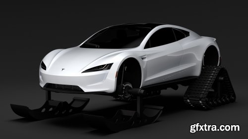 Tesla Roadster Ski 2018 3D model