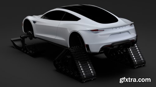 Tesla Roadster Ski 2018 3D model