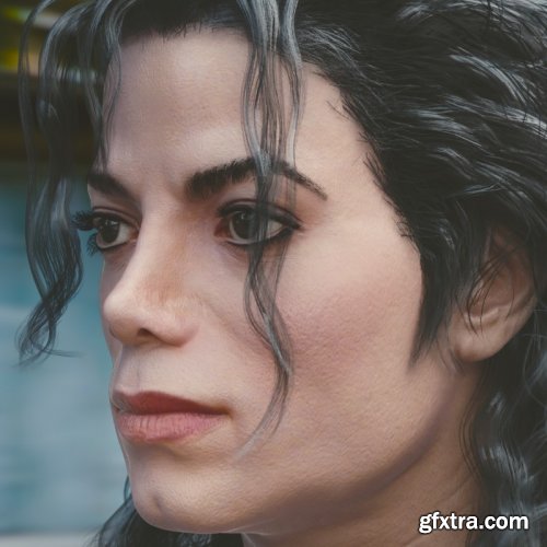 Turbosquid - Michael Jackson head 3D model