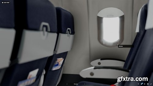 Cgtrader - Airbus A320 Airplane Cabin 3D model