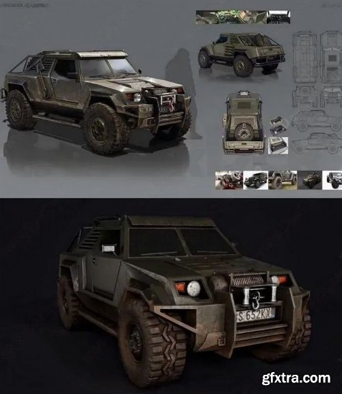 Armored SUV 3D Model