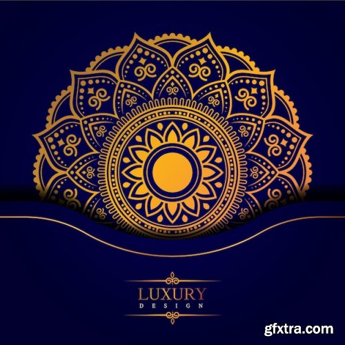 Luxury golden ornamental premium mandala geometric background