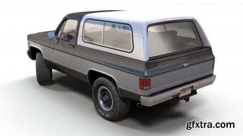 Cgtrader - 80s offroad car Low-poly 3D model