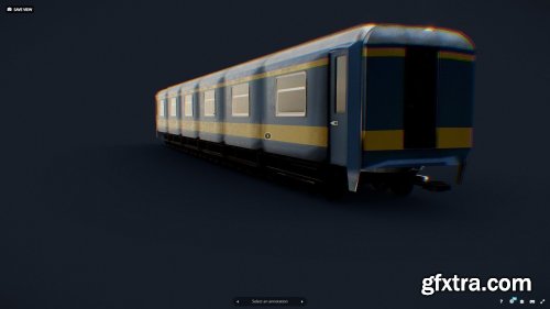 Cgtrader - Train Railroad Car With Interior VR / AR / low-poly 3d model