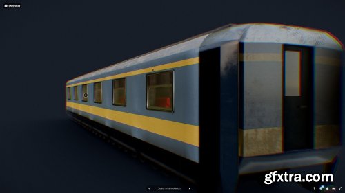 Cgtrader - Train Railroad Car With Interior VR / AR / low-poly 3d model