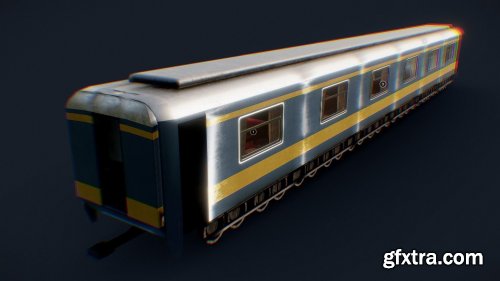 Cgtrader - Train Railroad Car With Interior VR / AR / low-poly 3d model