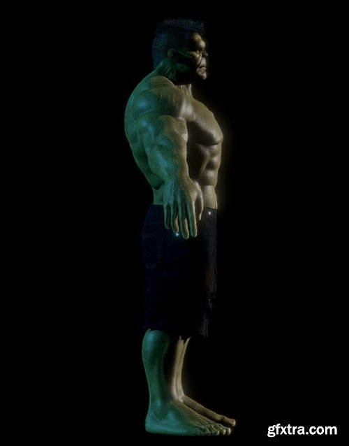 The Hulk Avengers Full Body 3D model