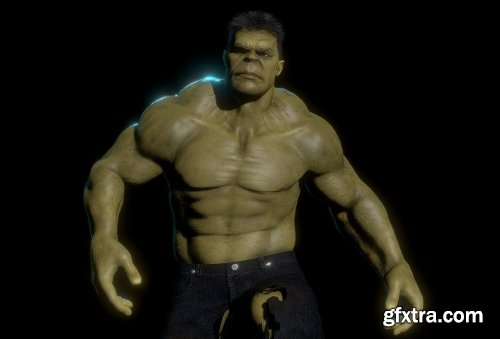 The Hulk Avengers Full Body 3D model